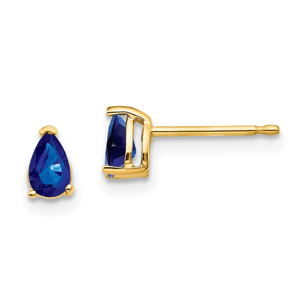 14k Pear Gemstone Earrings. -B Styles