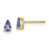 14k Pear Gemstone Earrings. -B Styles