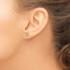 14k White Gold 5x3mm Pear Citrine Stud Earrings
