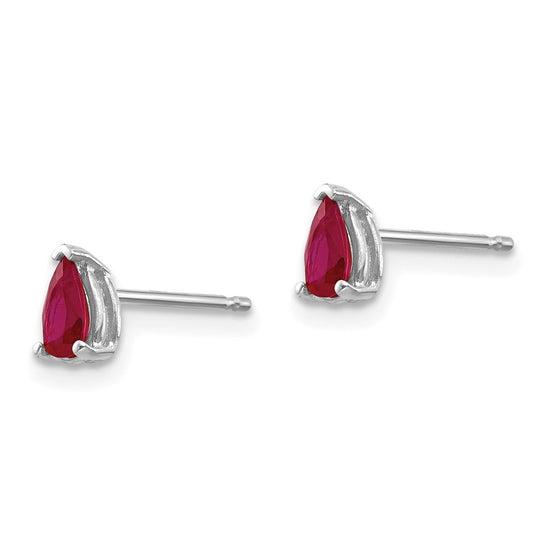 14k Pear Gemstone Earrings. -B Styles