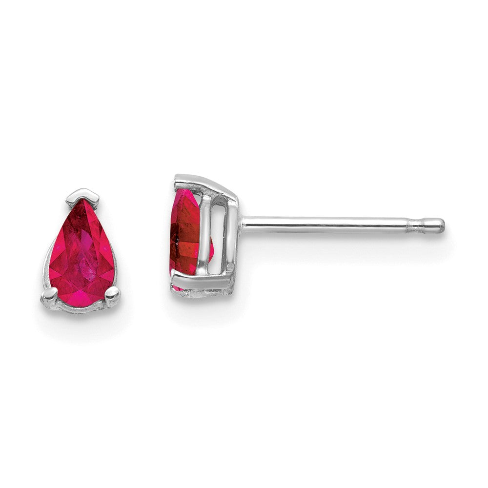 14k Pear Gemstone Earrings. -B Styles