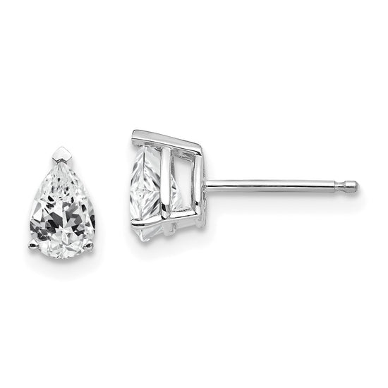 Gold CZ Stud Earrings