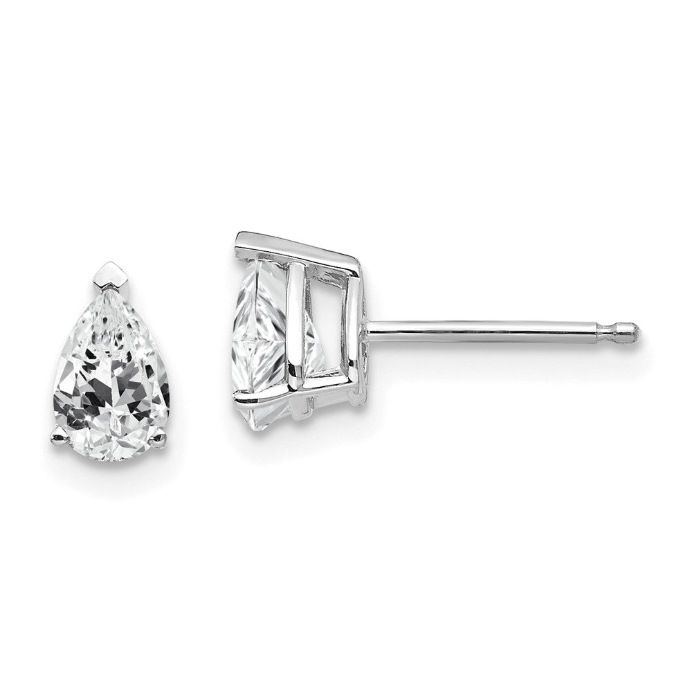 Gold CZ Stud Earrings
