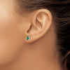 14k Pear Gemstone Earrings. -B Styles