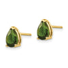 14k Pear Gemstone Earrings. -B Styles
