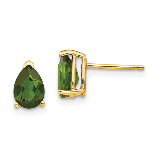 14k Pear Gemstone Earrings. -B Styles