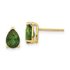 14k Pear Gemstone Earrings. -B Styles