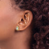 14k 8x5mm Pear Green Quartz Post Earrings