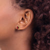 14k 8x5mm Pear Garnet Post Earrings