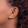 14k White Gold 8x5mm Pear Citrine Post Earrings