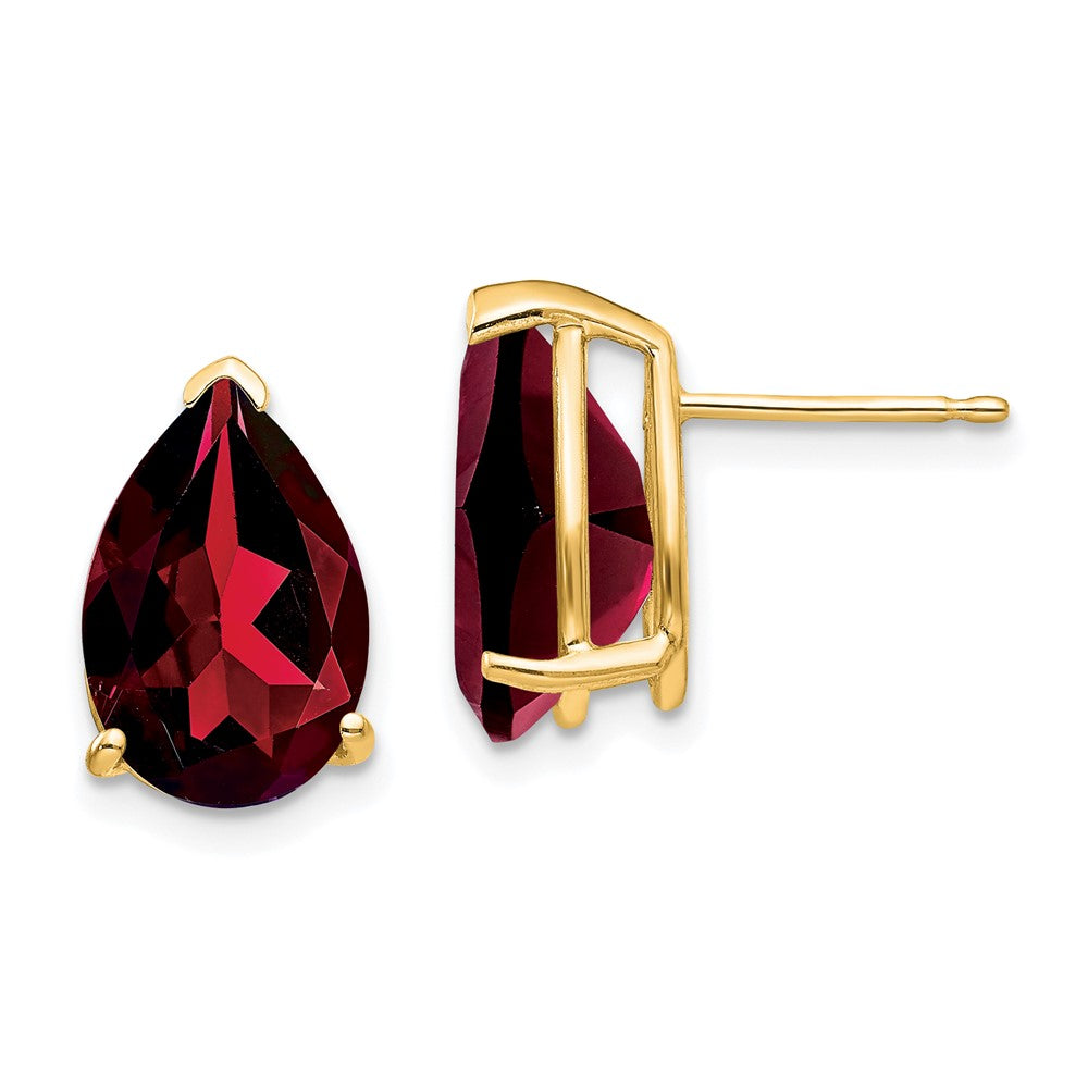 14k Pear Gemstone Earrings