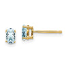 14k Oval Gemstone Earrings. -B Styles