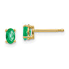 14k Oval Gemstone Earrings. -B Styles