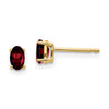 14k Oval Gemstone earring