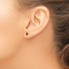 14k Oval Gemstone Earrings. -B Styles