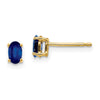14k Oval Gemstone Earrings. -B Styles