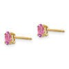 14k Oval Gemstone Earrings. -B Styles