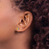 14k White Gold 5x3mm Oval Citrine Post Earrings