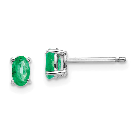 14k Oval Gemstone Earrings. -B Styles