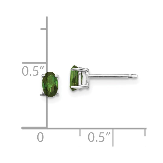 14k Oval Gemstone Earrings. -B Styles