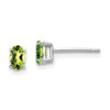 14k Oval Gemstone earring