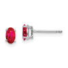14k Oval Gemstone Earrings. -B Styles