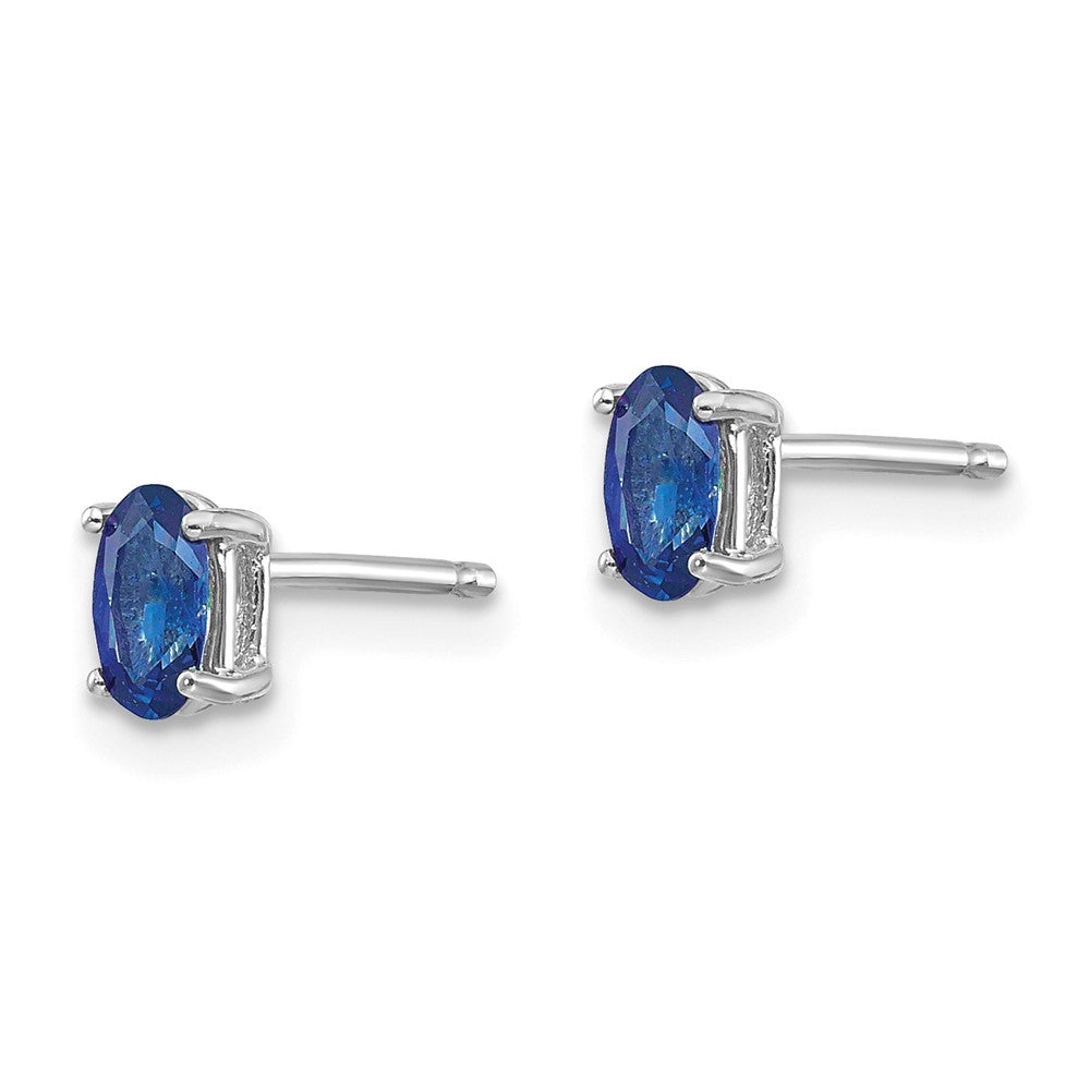 14k Oval Gemstone Earrings. -B Styles