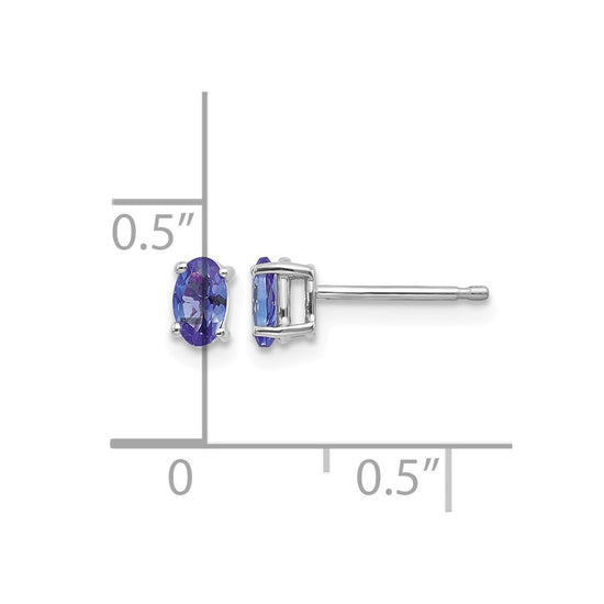 14k Oval Gemstone Earrings. -B Styles