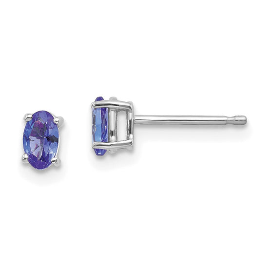 14k Oval Gemstone Earrings. -B Styles