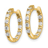Gold Diamond Hinged Hoop Earrings