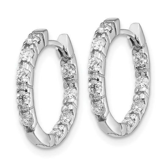 Gold Diamond Hinged Hoop Earrings