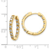 Gold Diamond Hinged Hoop Earrings