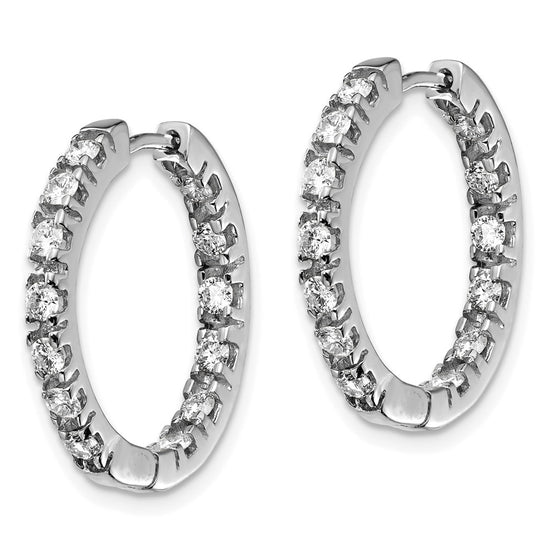 Gold Diamond Hinged Hoop Earrings
