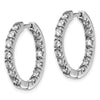 Gold Diamond Hinged Hoop Earrings