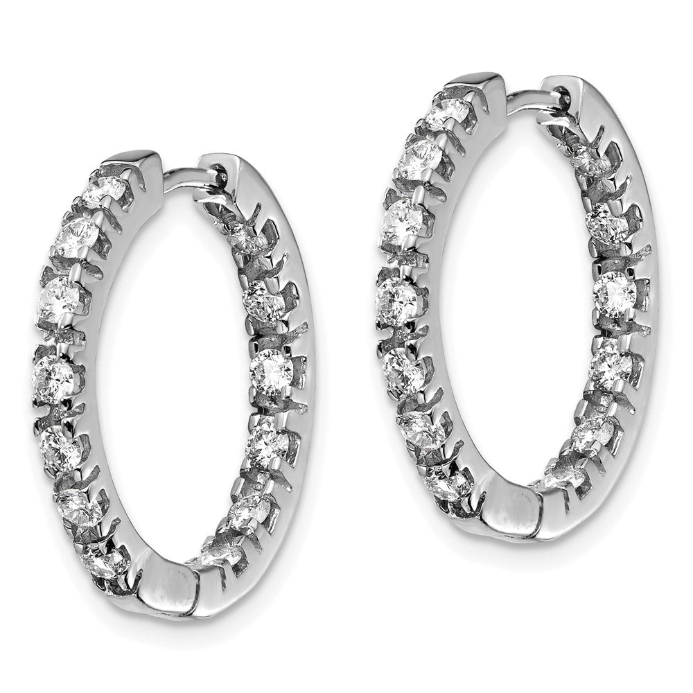 Gold Diamond Hinged Hoop Earrings