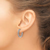 Gold Diamond Hinged Hoop Earrings