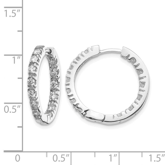 Gold Diamond Hinged Hoop Earrings