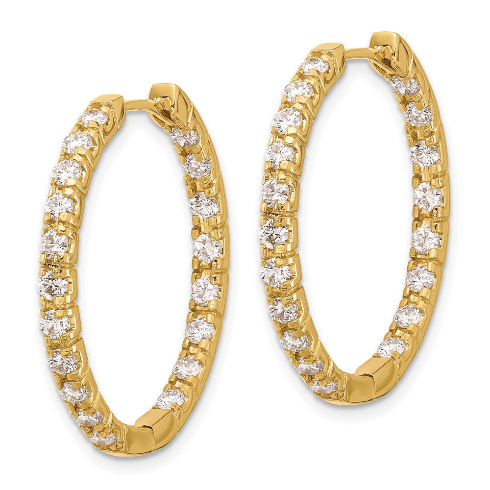 Gold Diamond Hinged Hoop Earrings