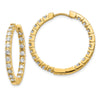 Gold Diamond Hinged Hoop Earrings