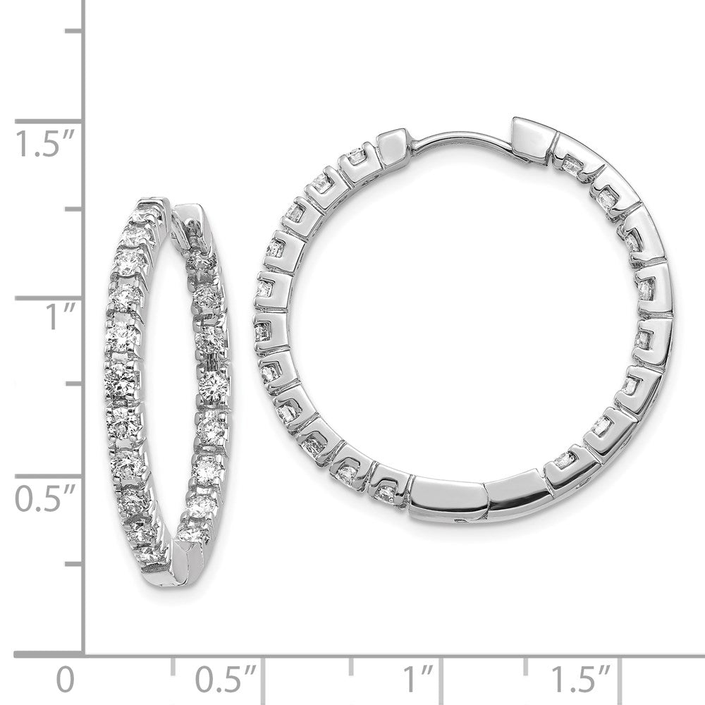 Gold Diamond Hinged Hoop Earrings