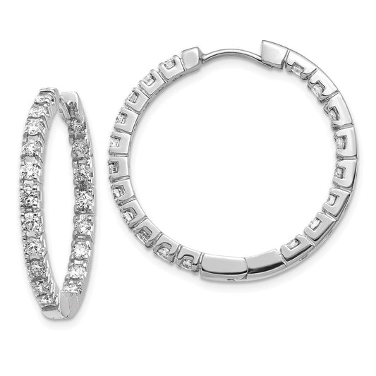 Gold Diamond Hinged Hoop Earrings