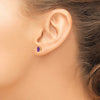 14k 6x4mm Oval Amethyst Post Earrings