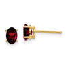 14k Oval Gemstone earring