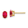 14k Oval Gemstone Earrings. -B Styles
