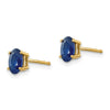 14k Oval Gemstone Earrings. -B Styles
