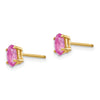 14k Oval Gemstone Earrings. -B Styles