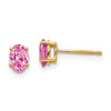 14k Oval Gemstone Earrings. -B Styles