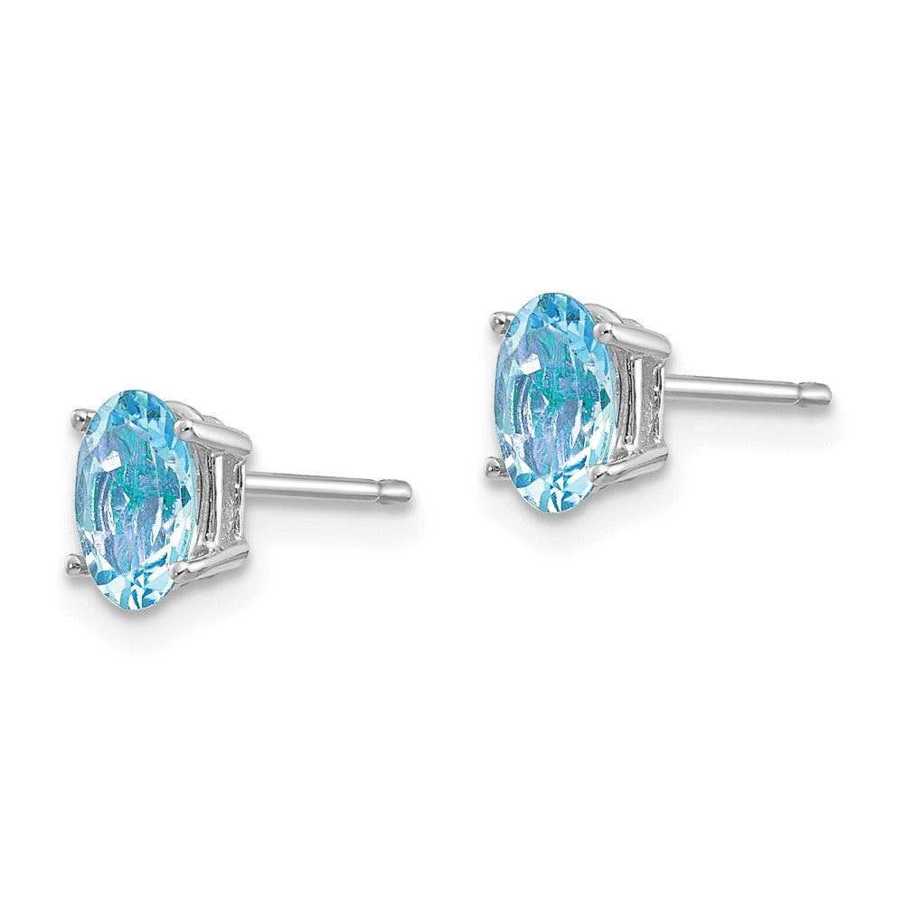 14k Oval Gemstone Earrings. -B Styles