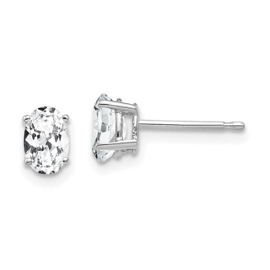 Gold CZ Stud Earrings