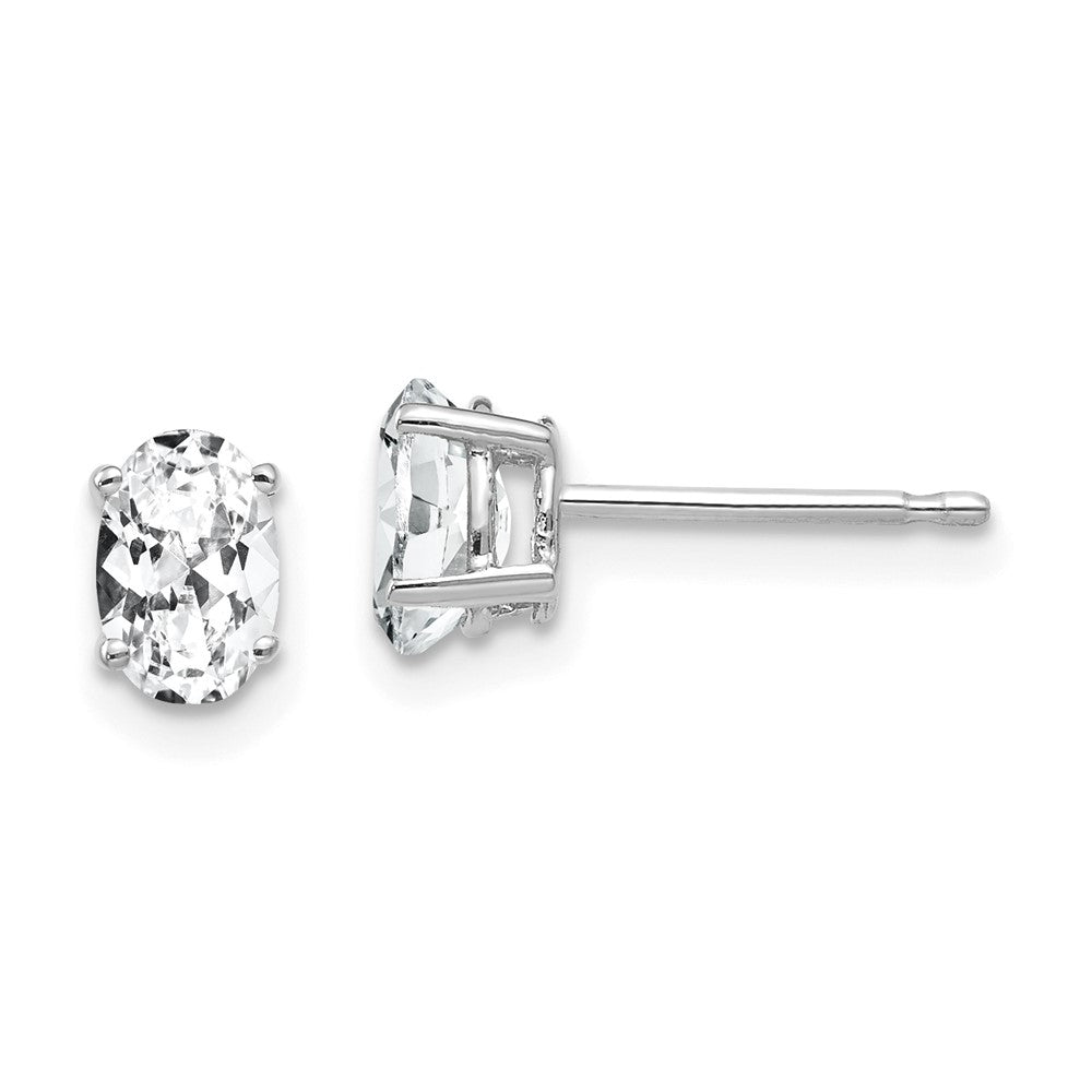 Gold CZ Stud Earrings